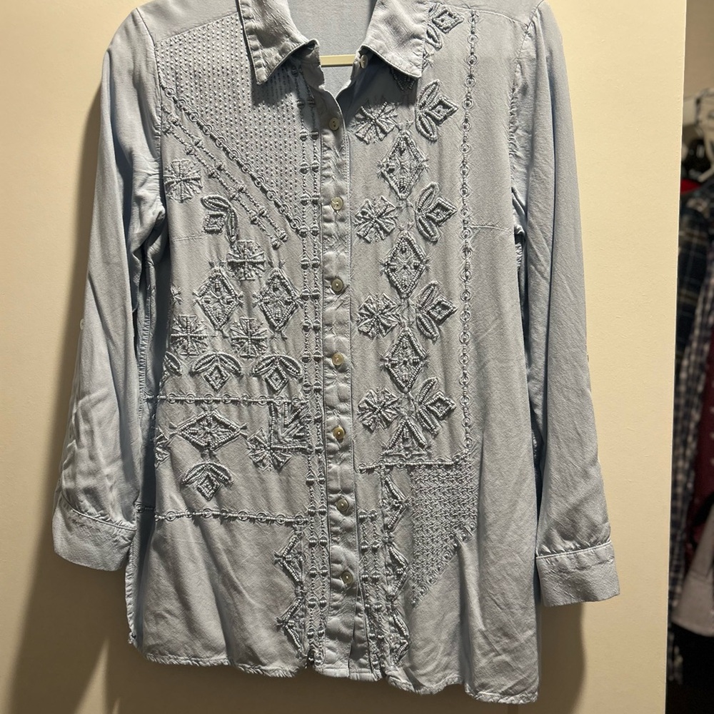 Soft Surroundings Light Blue Top